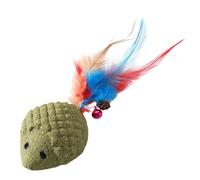 Catnip para gatos, estimulante juego de gatitos en forma de erizo con cola y campana | Juguetes para gatos para estimulación mental, poste de juego en interiores y exteriores, entrenamiento, ejercicio