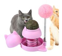 Catnip Stickers - Rotatable Cat Licking Balls Edible and Healthy with Spring Ball, Catnip Ball | Catnip Bubbles for Cats, Catnip Ball Toy for Cat Teeth Cleaning Cat Treats