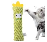 Catnip Toys Cat, Plush Cactus Chew Toy, 8-Inch 7.48 Inches Kick and Bite Enrichment Toy, Boredom Relief for Indoor Cats, Interactive Playtime Gift, Green