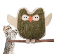 Catnip Toys for Cats, Cat Chew Toy Feather Catnip Balls, Cotton Material, Interactive Pet Supplies, Owl Doll Ball for Oral Health Teeth, Enrichment Play, 3 in, Multicolor, 4 Pack