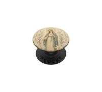 Católica Virgen María Floral Oración Arte Mirada Devocional PopSockets PopGrip Adhesivo