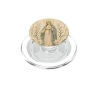 Católica Virgen María Floral Oración Arte Mirada Devocional PopSockets PopGrip para MagSafe