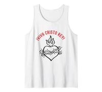 Católica Viva Cristo Rey Devoción del Sagrado Corazón Camiseta sin Mangas