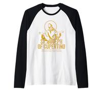 Catolicismo Oro San José De Cupertino Christian Saint Camiseta Manga Raglan