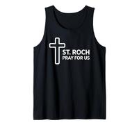 Católico St Roch Ore por Nosotros Santo Patrón Cristiano Camiseta sin Mangas