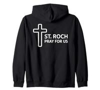 Católico St Roch Ore por Nosotros Santo Patrón Cristiano Sudadera con Capucha