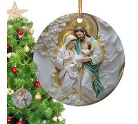 católicos con Efecto 3D, acrílicos para árbol de Navidad, Colgante de para el hogar, Cocina, Dormitorio, apartamento, Espacio pequeño, Tienda minorista