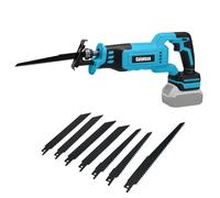 Catolsss Sierra de sable con batería compatible con Makita 18 V, motor sin escobillas 3500 SPM, variable continua con 8 hojas de sierra para madera y metal (sin batería)