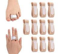 CATOR 10 Piezas Enderezadores para Dedo en Martillo, Enderezadores Ferula De Dedo Separador Dedos Pie Vendajes Acolchados, Corrector Dedo Pie Martillo para Mujeres y Hombres
