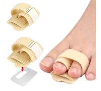 CATOR 2 Piezas Enderezadores para Dedo en Martillo, Con placa de aluminio, Enderezadores Ferula De Dedo Separador Dedos Pie Vendajes Acolchados, Corrector Dedo Pie Martillo para Mujeres y Hombres