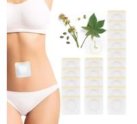 CATOR 20 piezas de parche adelgazante de drenaje linfático, parche de aceite de ricino, quema de grasa rápida y suave, adecuado para ombligo, cintura, abdomen, cuello, espalda, rodillas y pies