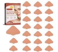 CATOR 24 piezas de parches nasales anti-ultravioleta, parches nasales de protección solar para la nariz, parches nasales de protección solar de verano, al aire libre, refrescantes anti-ultravioleta