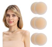 CATOR 3 Pares Pezoneras, Sujetador Adhesivo Hipoalergénico de Silicona, Cubre Pezones Invisibles Reutilizables para Mujer