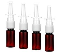CATOR 4 Piezas 30 ml Botellas de Aerosol Nasal, Plástico Botella de Spray Nasal, Vacía Botellas de Pulverizador con Embudo, Aspersores para Aceite Esencial Salino - ámbar