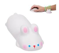 CATOR Reposamuñecas Raton, Reposa Muñecas para Teclado Reposa Muñecas Gato Gris Reposamanos Almohadilla de Silicona para Aliviar el Dolor de Manos y Muñecas - Blanco Conejo