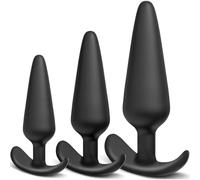 CATOR Set di 3 Plug Anales Silicona,Juguetes Anales Plugs, Juguetes Eróticos para Adultos, S+M +L,Juguetes Eróticos Sexuales pour Femmes Hommes Plugs Anaux Butt Plug Silicone