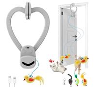 CATPICK Juguetes interactivos para gatos de interior, juguete eléctrico automático de plumas de pájaro volador, el mejor juguete de enriquecimiento para gatos adultos y gatitos para gatos aburridos
