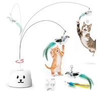 CATPICK Juguetes interactivos para gatos de interior, juguete eléctrico automático de plumas de pájaro volador, el mejor juguete de enriquecimiento para gatos adultos y gatitos para gatos aburridos