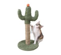 Catrian Cactus, Cat Cat Troves | Publicación de arañazos de cactus verde | Gatitos naturales arañar postes de tela suave, rasguño con una interactiva para todas las razas interiores