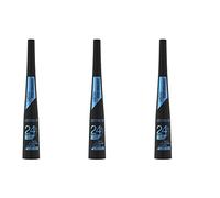 Catrice 24h Brush Liner Waterproof, Eyelineer, Eye Liner, sin parabenos ni microplástico, con agua de coco, n.º 010 Ultra Black Waterproof, negro, cuidado, mate, vegano, pack de 3 (3 x 3 ml)