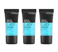 Catrice Aqua Splash Grip Primer, azul, hidratante, larga duración, frescura radiante, para pieles secas, vegano, sin aceites, sin parabenos, sin nanopartículas, paquete de 3 (3 x 30 ml)