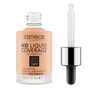Catrice Base de maquillaje HD Liquid Coverage Nº 038, color piel de larga duración, mate, para pieles manchadas, vegana, sin aceite, impermeable, sin alcohol, paquete de 1 (30 ml)