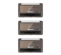 Catrice Brow Powder Set Waterproof, polvo para cejas, n.º 010, marrón, duradero, resultado inmediato, mate, vegano, impermeable, sin micropartículas de plástico, sin nanopartículas, 3 unidades (3 x 4