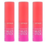 Catrice Colour Flush pH-Reactive Multi Stick - Colorete Nº 010, color rosa, a juego, resultado instantáneo, natural, para piel seca, vegano, sin aceite, perfume, sin alcohol, paquete de 3 (3 x 5 g)