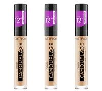 Catrice Corrector líquido de alta cobertura, lápiz corrector, n.º 036 Hazelnut Beige, nude, para piel mixta, para piel impura, larga duración, resistente al agua, paquete de 3 (3 x 5 ml)