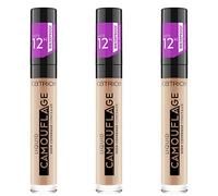 Catrice Corrector líquido de camuflaje de alta cobertura (3 x 5 ml), lápiz corrector de maquillaje líquido, impermeable, 12 horas de cobertura, n.º 020, beige claro