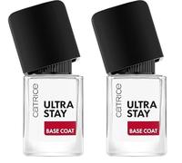 Catrice Cosmetics Base Ultra Stay, de larga duración, suavizar, secado rápido, translúcido, 10.5 ml (Paquete de 2)