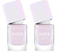 Catrice Cosmetics Esmalte de uñas Sheer Beauties, iluminador, corrector de color, translúcido, 10.5 ml (Paquete de 2)