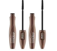 Catrice Cosmetics Máscara de pestañas voluminizadora resistente al agua marrón Glam & Doll, dar volumen, definir, alargar, mate, 10 ml (Paquete de 2)