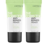 Catrice Cosmetics The Corrector prebase antirrojeces, de larga duración, cuidado, refinamiento de poros, calmante, 30 ml (Paquete de 2)