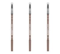 Catrice Eye Brow 015 Ashy Drama, marrón, larga duración, mate, sin nanopartículas, cumple con nuestro estándar Clean Beauty sin perfume, 3 unidades (3 x 1,4 g)
