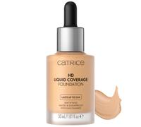 CATRICE HD Liquid Coverage Foundation 034 Medium Beige - Alta cobertura sin efecto máscara - Textura líquida ultraligera - Acabado mate aterciopelado - Maquillaje vegano - 30 ml