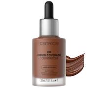 CATRICE HD Liquid Coverage Foundation 097 Cool Mocha - Alta cobertura sin efecto máscara - Textura líquida ultraligera - Acabado mate aterciopelado - Maquillaje vegano - 30 ml