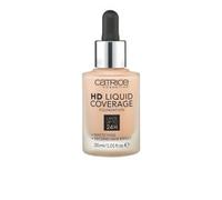 CATRICE HD Liquid Coverage Foundation 020 Rose Beige - Alta cobertura sin efecto máscara - Textura líquida ultraligera - Acabado mate aterciopelado - Maquillaje vegano - 30 ml