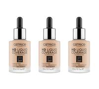Catrice HD Liquid Coverage Foundation, maquillaje, líquido resistente al agua con pipeta, maquillaje para el rostro, 30 ml, n.º 030 Sand Beige