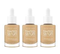 Catrice Nude Drop Tinted Serum Foundation, Nr. 040N, Nude, de larga duración, matificante, natural, para piel sensible, vegano, sin aceite, sin perfume, sin alcohol, pack de 3 (3x30ml)