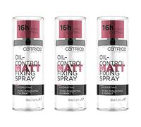 Catrice Oil-Control Matt Fixing Spray facial, transparente, para pieles mixtas, refrescante, fijador, duradero, mate, natural, vegano, 3 unidades (3 x 50 ml)