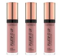 Catrice Plump It Up Lip Booster, n.º 040, nude, refrescante, efecto colorante, voluminizador, brillante, vegano, sin alcohol, sin parabenos, sin microplásticos, pack de 3 (3 x 3,5 ml)