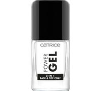 Catrice Power Gel 2in1 base y top coat, de larga duración, brillante (10.5ml)
