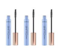Catrice Pure Volume Mascara Waterproof, Máscara de rímel nº 010 Black Waterproof, negro, con aceites, resistente a las manchas, natural, impermeable, vegana, sin perfume, paquete de 3 unidades (3 x 10