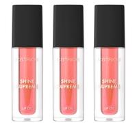 Catrice Shine Supreme Lip Oil, lip gloss, nº 020, naranja, hidratante, con aceites, natural, vegano, sin conservantes, sin parabenos, sin micropartículas de plástico, 3 unidades (3 x 4 ml)