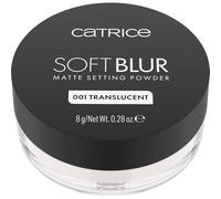Catrice Soft Blur Matte Setting Powder 001 Translucent, polvo matificante y ligero de larga duración, para fijar el maquillaje, efecto soft-blur, 8g