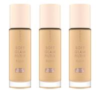 Catrice Soft Glam Filter Fluid, Basis, Nr. 020, Nude, Nutre, Natural, Brillante, Radiante, Vegano, Sin Aceite, Sin Perfume, Sin Alcohol, Pack de 3 (3 x 30 ml)