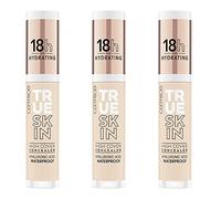 Catrice True Skin High Cover Concealer, corrector, n.º 002 Neutral Ivory, nude, antiacné, larga duración, matificante, mate, natural, vegano, sin aceites, resistente al agua, paquete de 3 (3 x 4,5 ml)