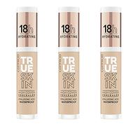 Catrice True Skin High Cover Corrector, corrector, nº 020, color beige cálido, nude, antiespinillas, duradero, mate, natural, vegano, sin aceite, resistente al agua, 3 unidades (3 x 4,5 ml)