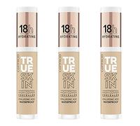Catrice True Skin High Cover Corrector, corrector, nº 032 Neutral Biscuit, Nude, Anti-Purins, duradero, mate, natural, vegano, sin aceite, resistente al agua, 3 unidades (3 x 4,5 ml)